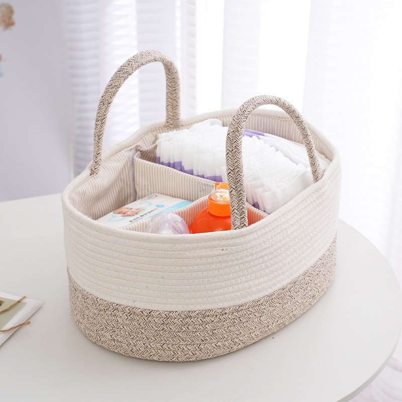 Backpack Diaper Bag - Foldable Diaper Caddy Organize Cotton Rope