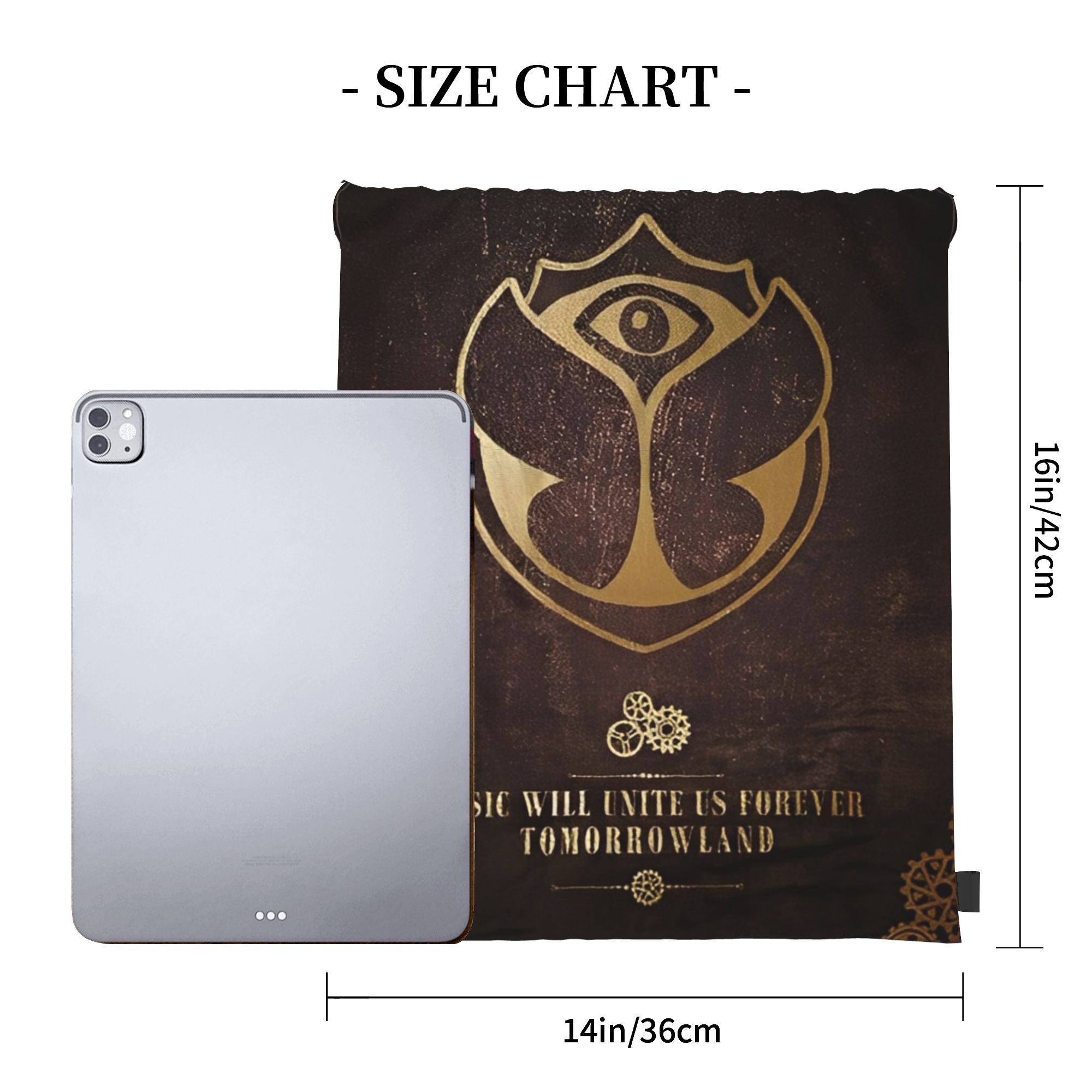 Tomorrowlands  Drawstring Bags - Drawstring Gym Bag ulasan dan harga