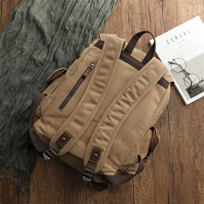 Retro Men's Outdoor Cycling Ca - Canvas Backpack Casual ulasan dan harga