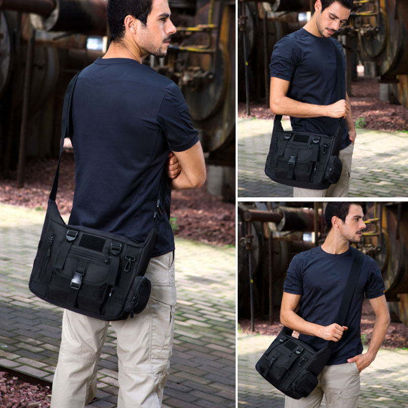 14 Inch Laptop Shoulder Bag Me - Rucksack Military Style ulasan dan harga