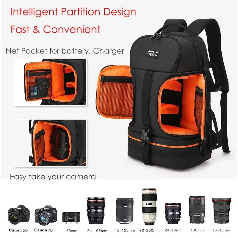 Waterproof Video Camera Backpa - Laptop Backpack 15.6 ulasan dan harga